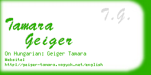tamara geiger business card